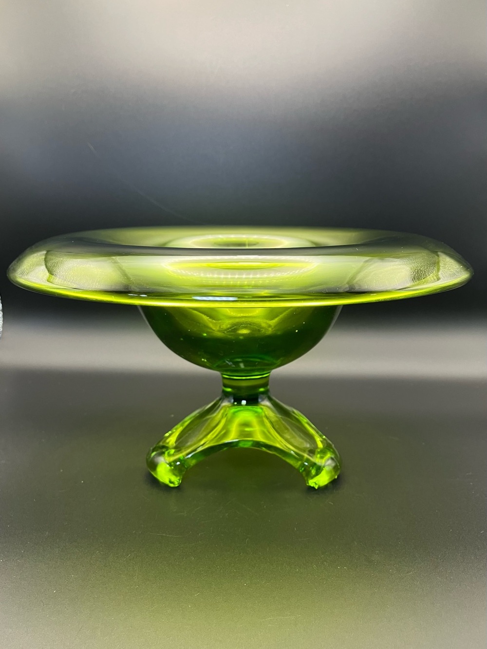Mid Century Viking Glass Pedestal Compote Epic Tundra